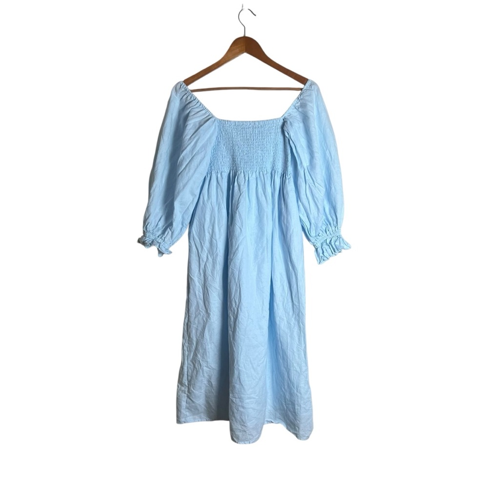 O.p.t light blend linen and‎ cotton long sleeve dress